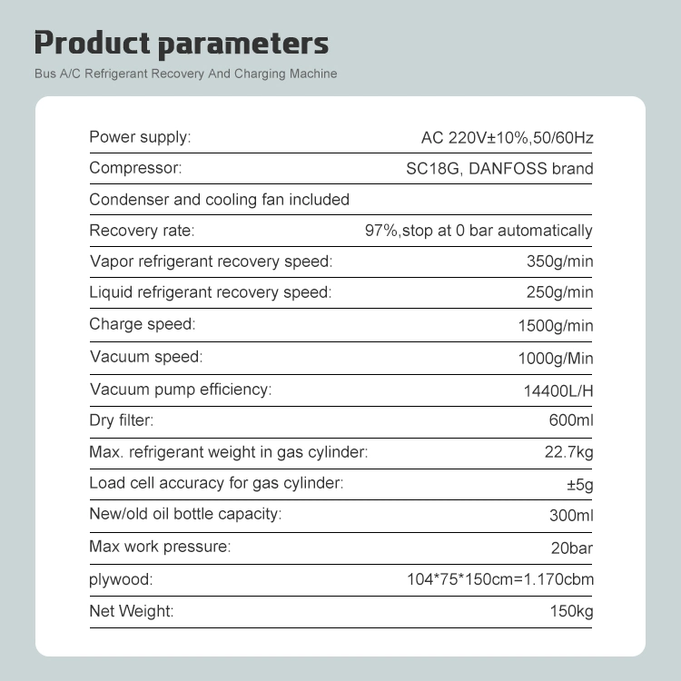 Car A/C Refrigerant Recovery Recycling Machine/ Manual Model A/C Refrigerant Recovery & Charging Machine